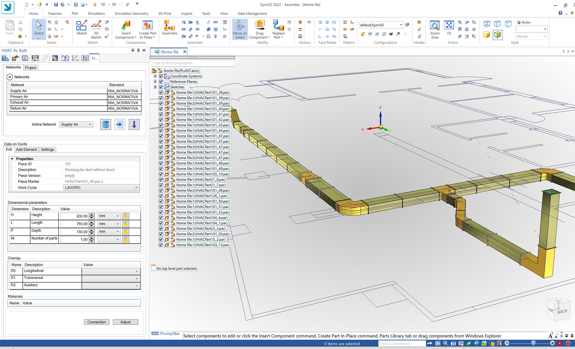 screen HVAC as Built software